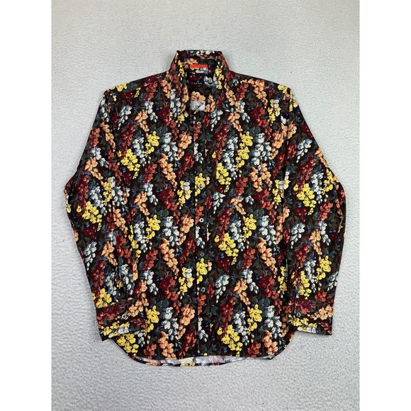 PS Paul Smith Shirt Mens Large Multicolor Floral Long Sleeve Button Up Casual